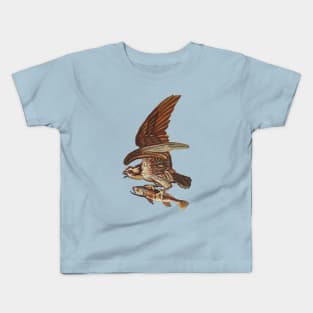 Ospreay eagle catching a fish Kids T-Shirt